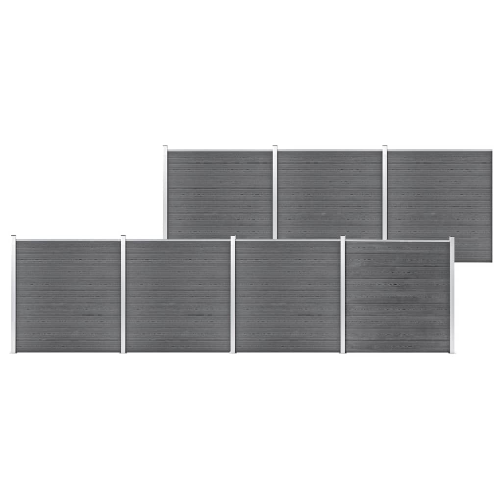 Gartenzaun Wpc 1218X186 Cm Grau