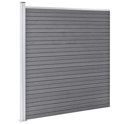 Gartenzaun Wpc 1218X186 Cm Grau
