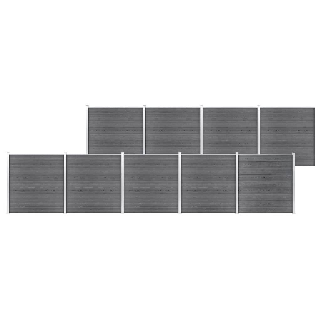 Gartenzaun Wpc 1564X186 Cm Grau