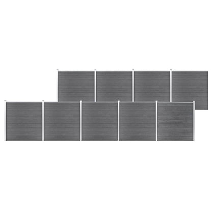 Gartenzaun Wpc 1564X186 Cm Grau