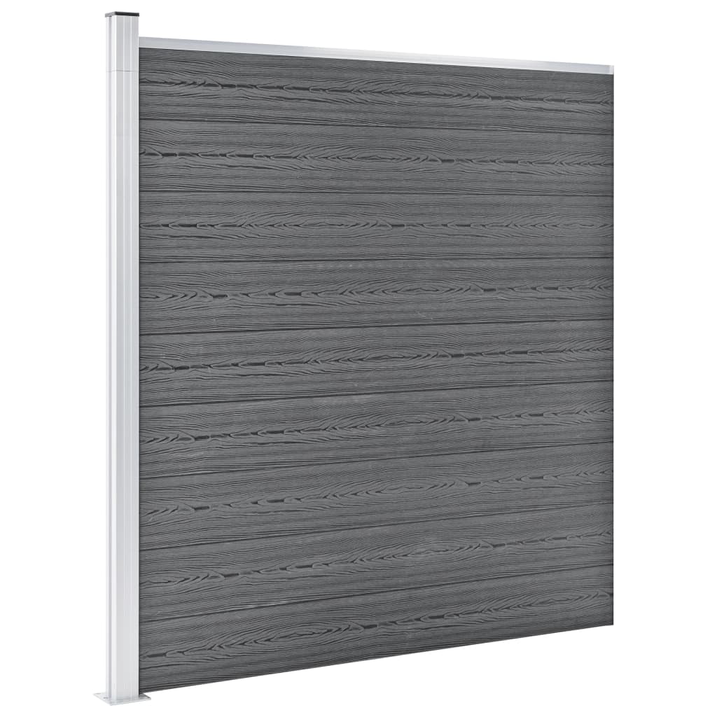 Gartenzaun Wpc 1564X186 Cm Grau