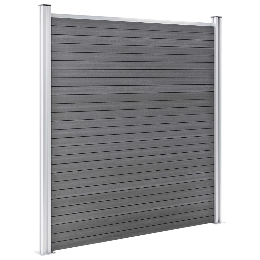 Wpc Zaun-Set 3 Quadrate + 1 Schräge 619X186 Cm Grau