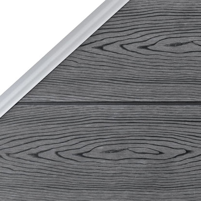 Wpc Zaun-Set 3 Quadrate + 1 Schräge 619X186 Cm Grau