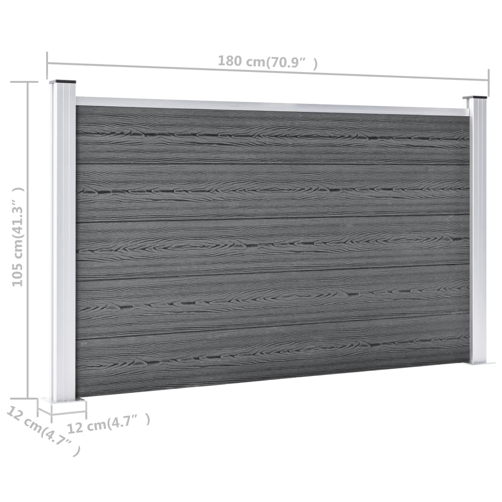 Gartenzaun Wpc 353X106 Cm