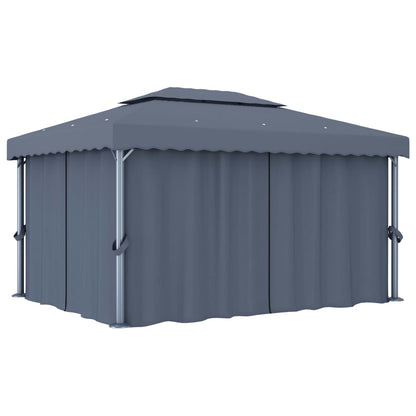 Pavillon Mit Vorhang 3X3 M Aluminium