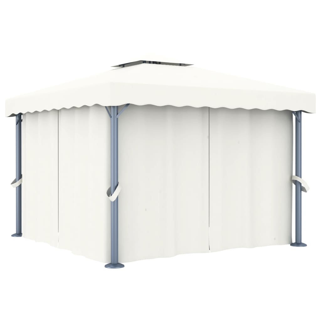 Pavillon Mit Vorhang 3X3 M Aluminium