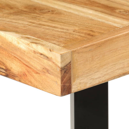 9-Tlg. Bar-Set Massivholz Akazie Und Echtleder