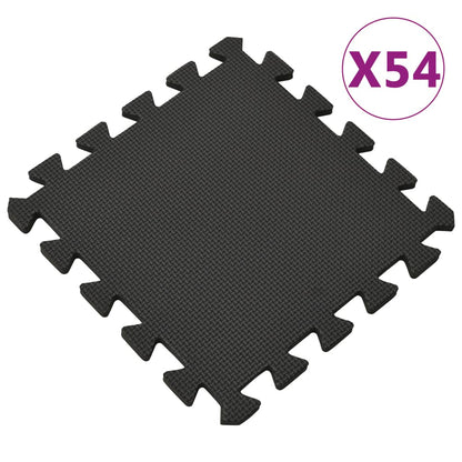 Bodenmatten 54 Stk. 4,86 M² Eva-Schaumstoff Schwarz