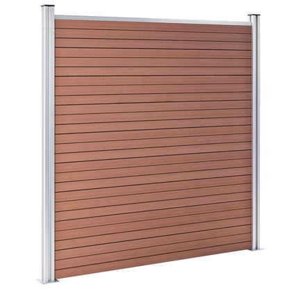 Wpc Zaun-Set 1 Quadrat + 1 Schräge 273X186 Cm Braun