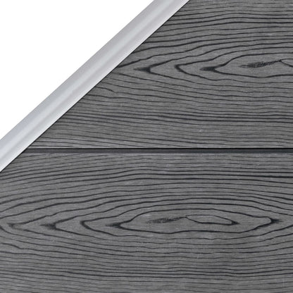 Wpc Zaun-Set 1 Quadrat + 1 Schräge 273X186 Cm Grau