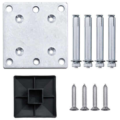 Wpc Zaun-Set 1 Quadrat + 1 Schräge 273X186 Cm Grau