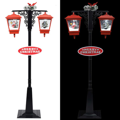 Weihnachts-Straßenlampe Mit Weihnachtsmann 81 X 40 X 188 Cm Pvc