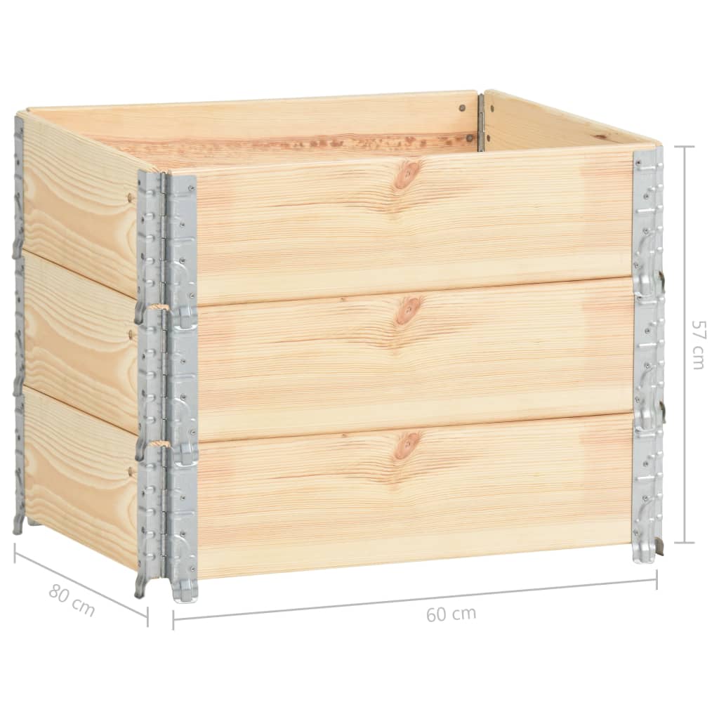 Hochbeete 3 Stk. Kiefer Massivholz