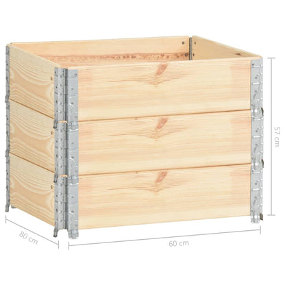 Hochbeete 3 Stk. Kiefer Massivholz