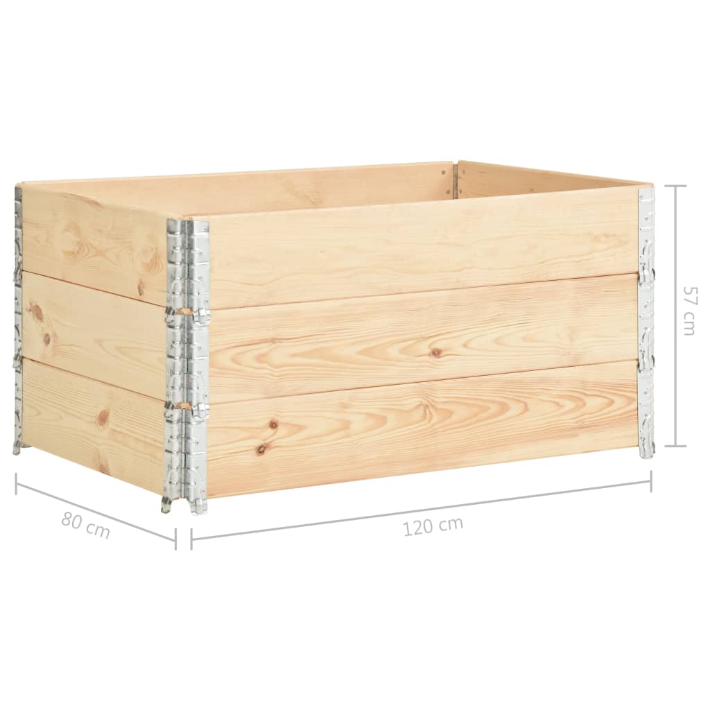 Hochbeete 3 Stk. Kiefer Massivholz