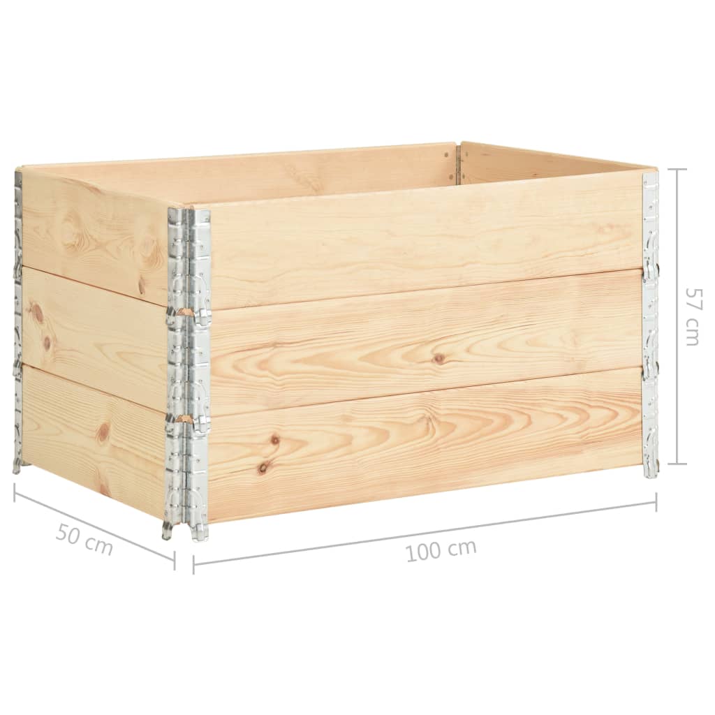 Hochbeete 3 Stk. Kiefer Massivholz