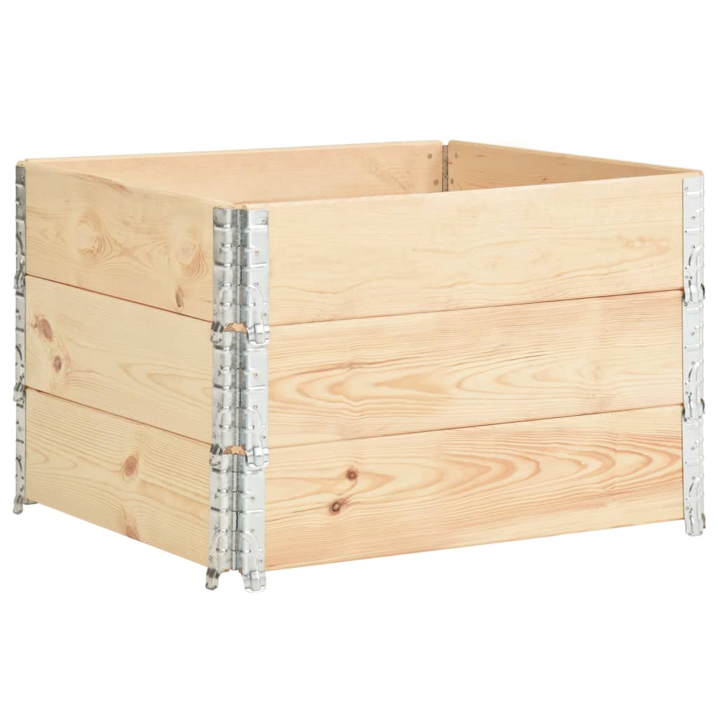 Hochbeete 3 Stk. Kiefer Massivholz