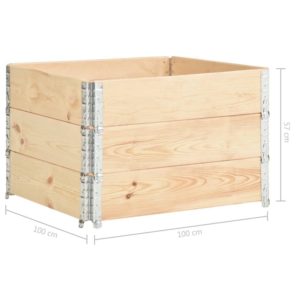 Hochbeete 3 Stk. Kiefer Massivholz