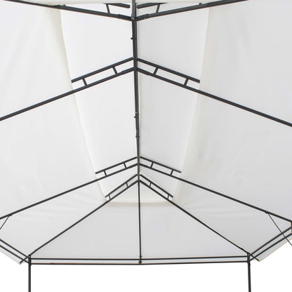 Pavillon Mit Vorhängen 600X298X270 Cm Weiß 180G/M²