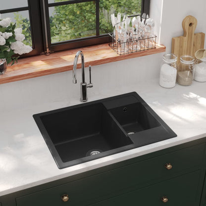 Küchenspüle Mit Überlauf Doppelbecken Granit