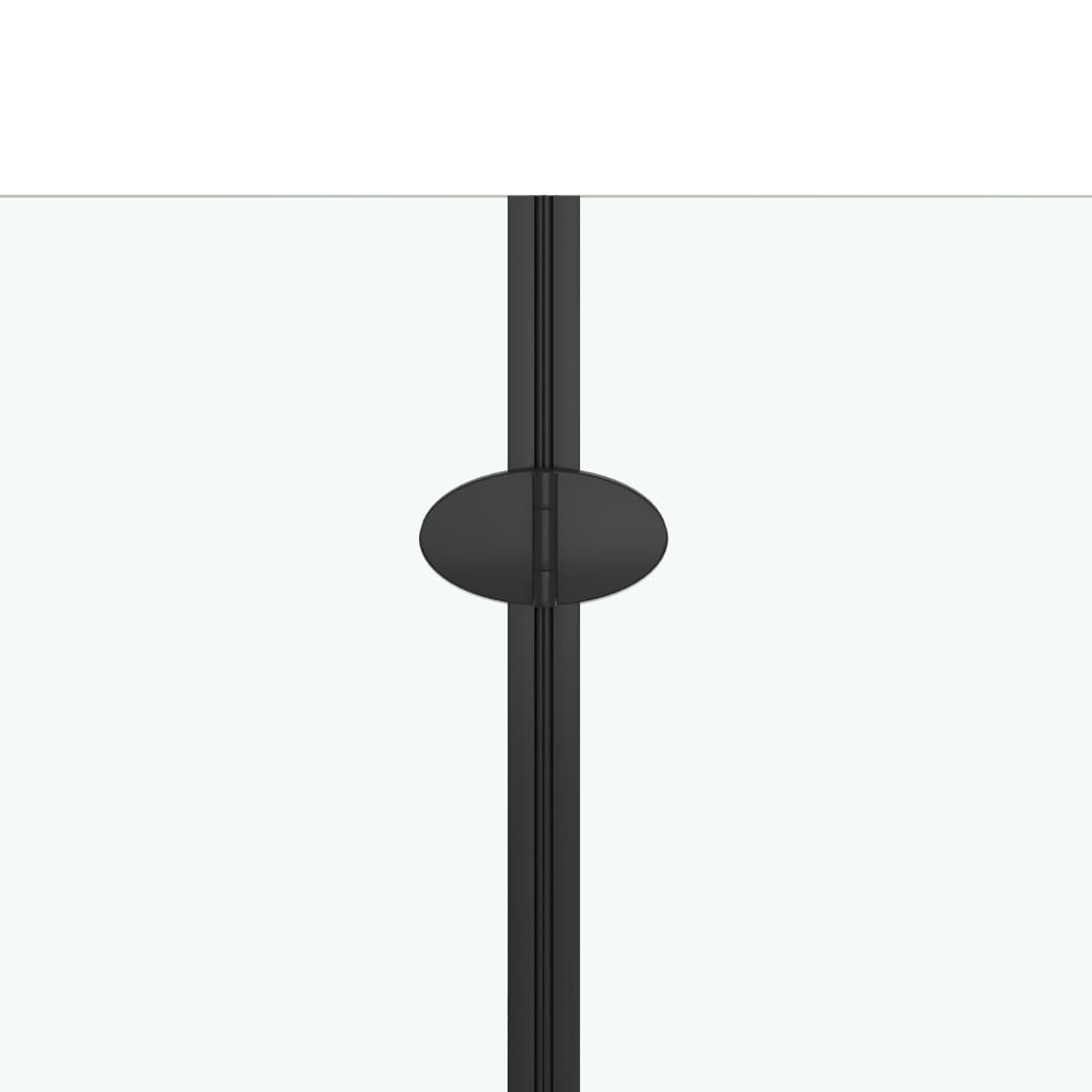 Badewannenaufsatz 2-Fach Faltbar Esg 120X68X130 Cm Schwarz