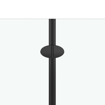 Badewannenaufsatz 2-Fach Faltbar Esg 120X68X130 Cm Schwarz