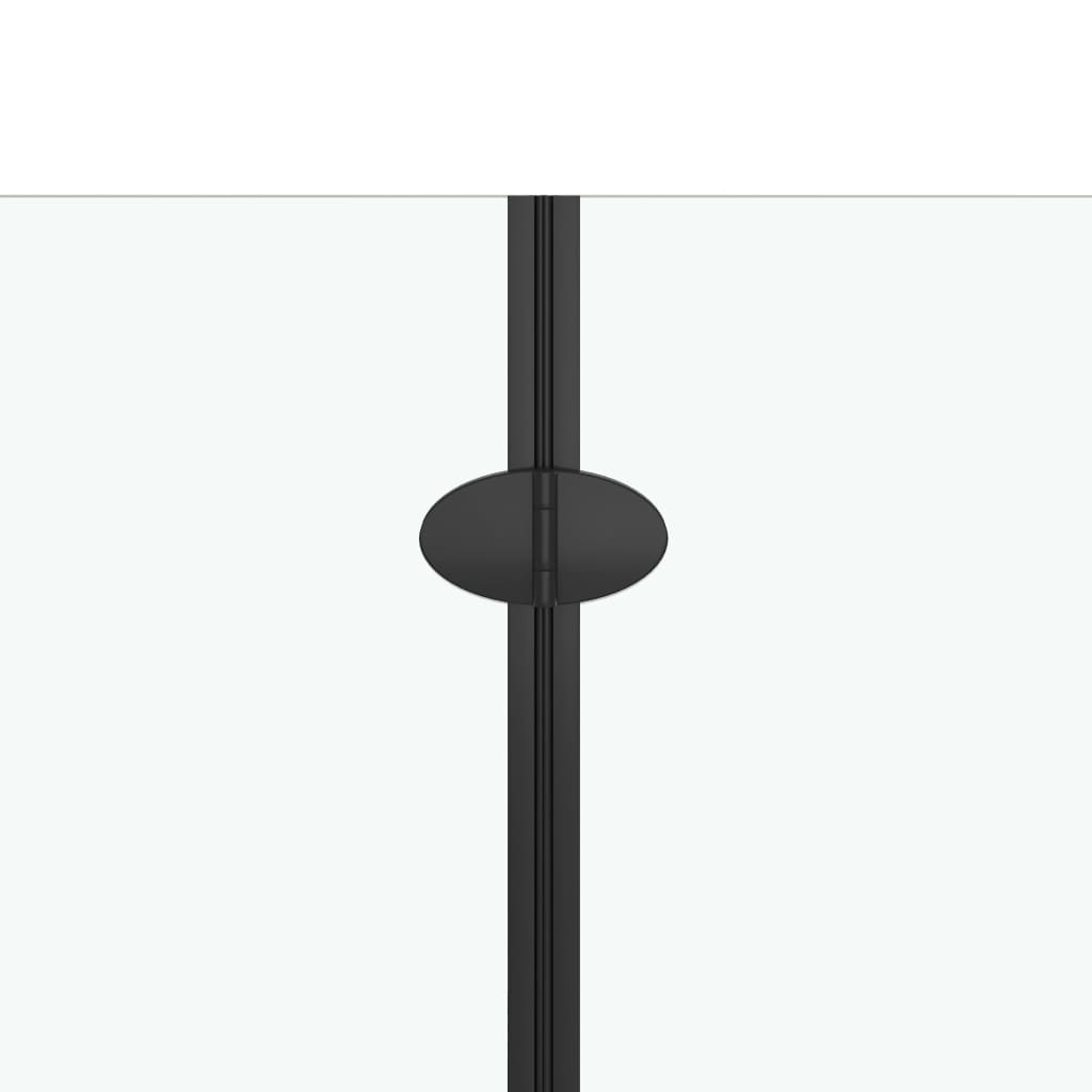 Faltbare Duschkabine 3 Paneele Esg 130X138 Cm Schwarz