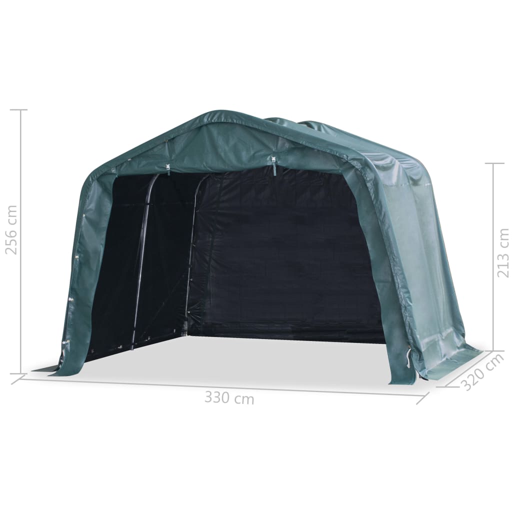 Weidezelt Pvc 550 G/M² 3,3×3,2 M Dunkelgrün