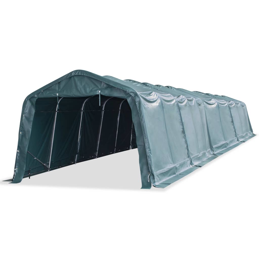 Weidezelt Pvc 550 G/M² 3,3×8 M Dunkelgrün