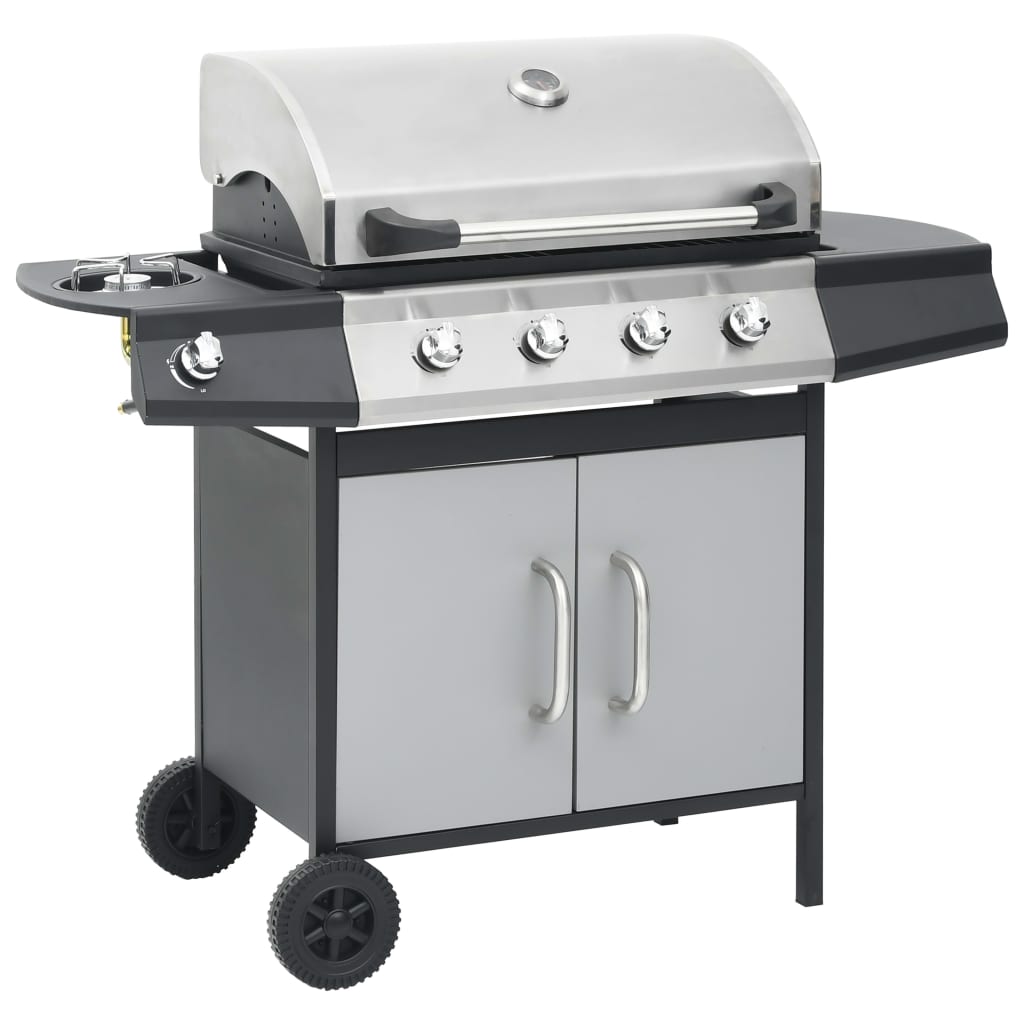 Gasgrill 4+1 Flammen N Stahl & Edelstahl