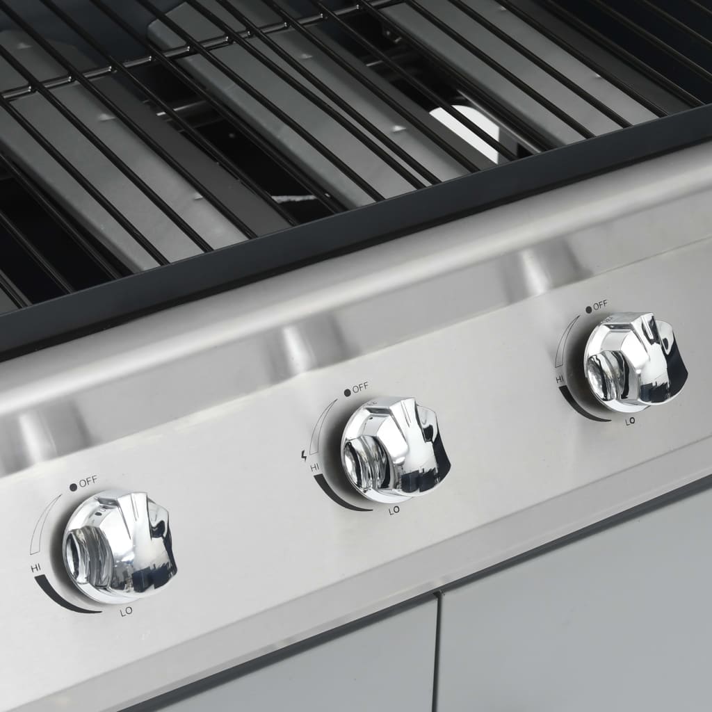 Gasgrill 4+1 Flammen N Stahl & Edelstahl
