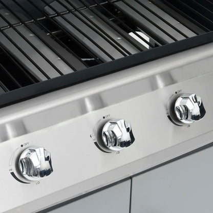 Gasgrill 4+1 Flammen N Stahl & Edelstahl
