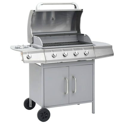 Gasgrill 4+1 Flammen N Stahl & Edelstahl
