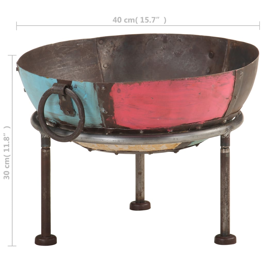 Feuerstelle Ø 40 Cm Bunt Rustikal Eisen
