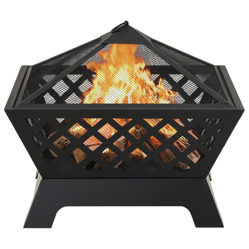 Feuerstelle Mit Schürhaken 64 Cm Xxl Stahl