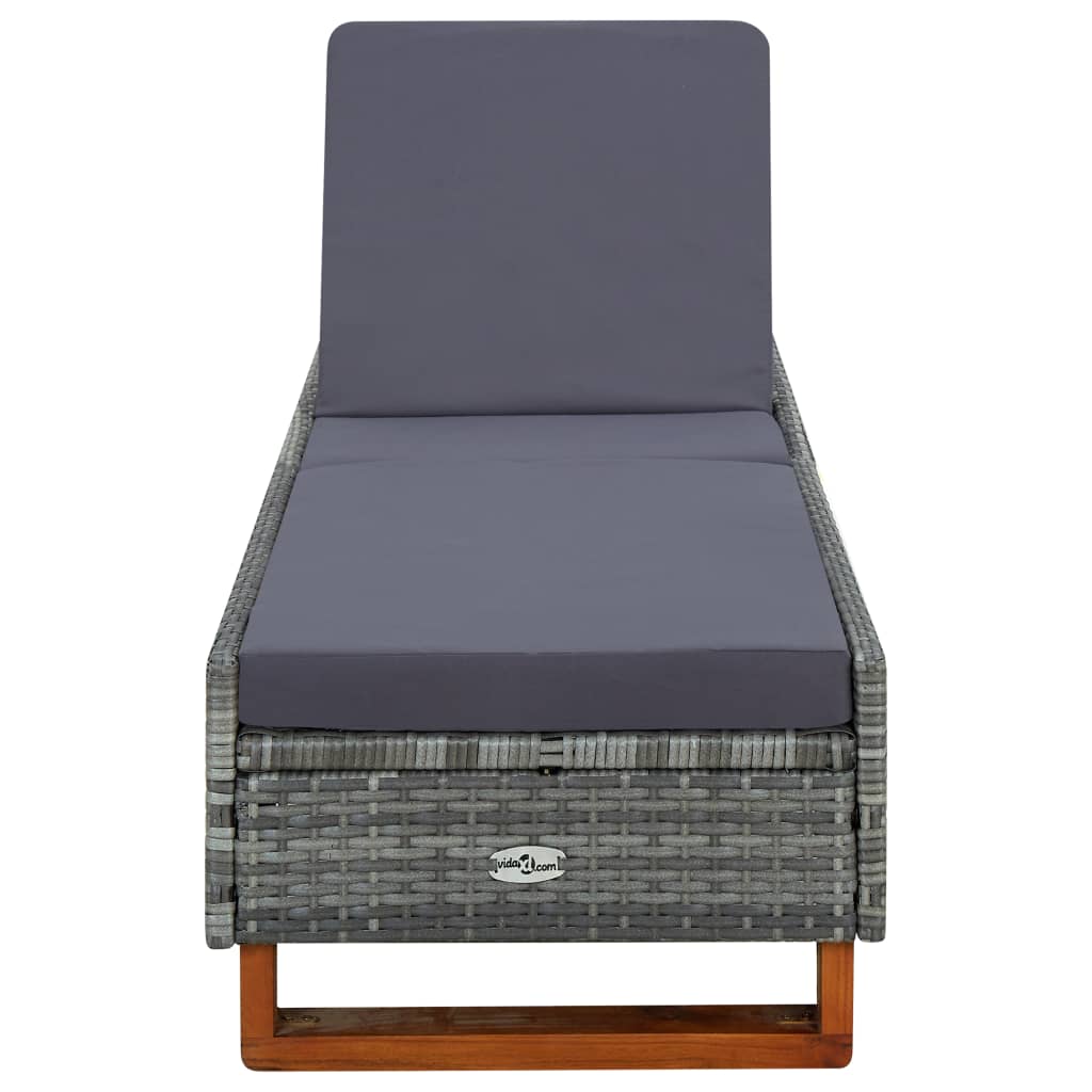 Sonnenliege Mit Auflage Poly Rattan