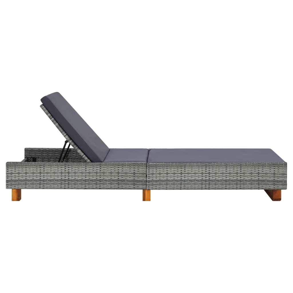 Sonnenliege Mit Auflage Poly Rattan