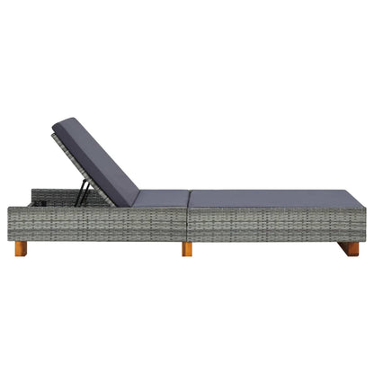 Sonnenliege Mit Auflage Poly Rattan