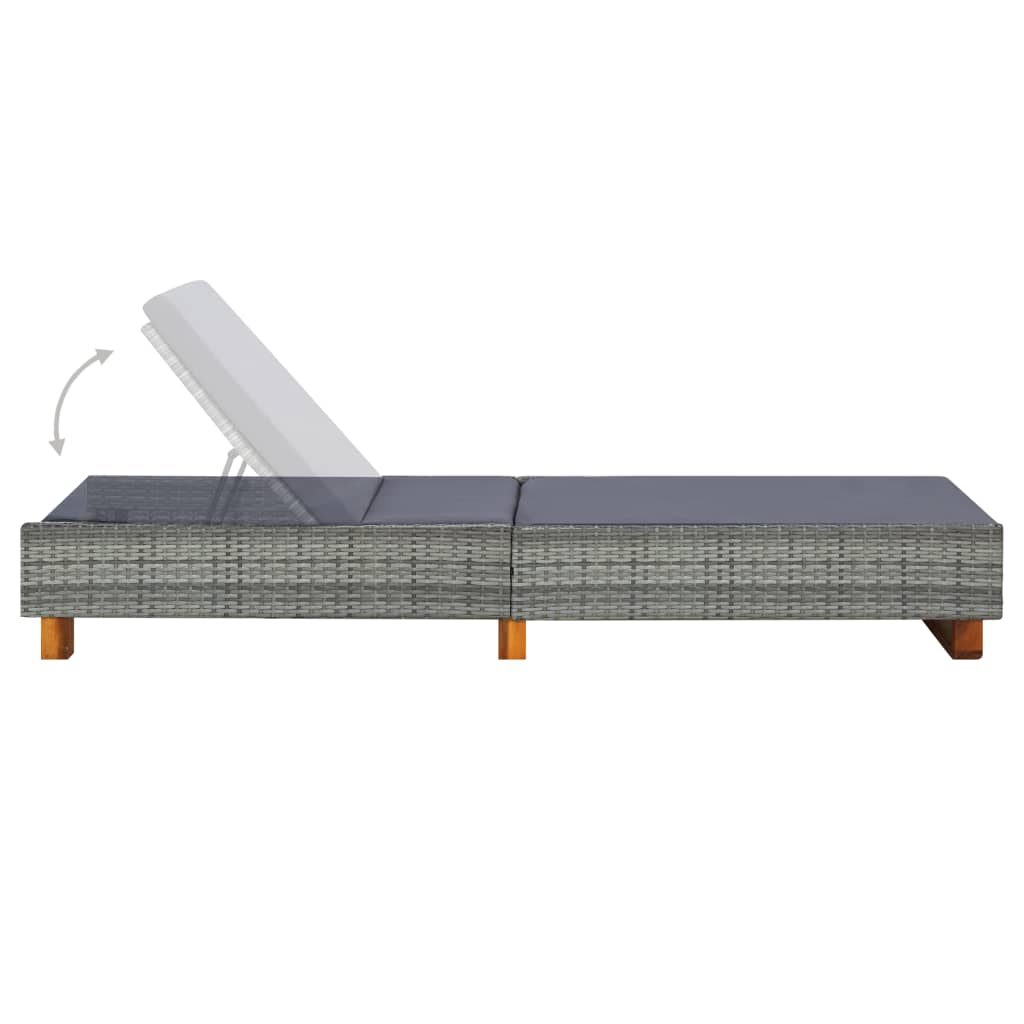 Sonnenliege Mit Auflage Poly Rattan