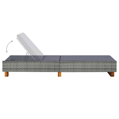 Sonnenliege Mit Auflage Poly Rattan