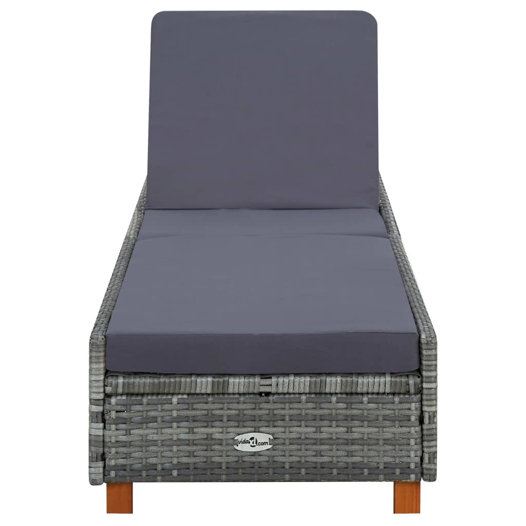 Sonnenliege Mit Auflage Poly Rattan