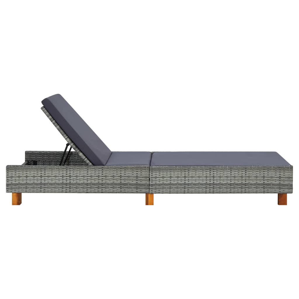 Sonnenliege Mit Auflage Poly Rattan