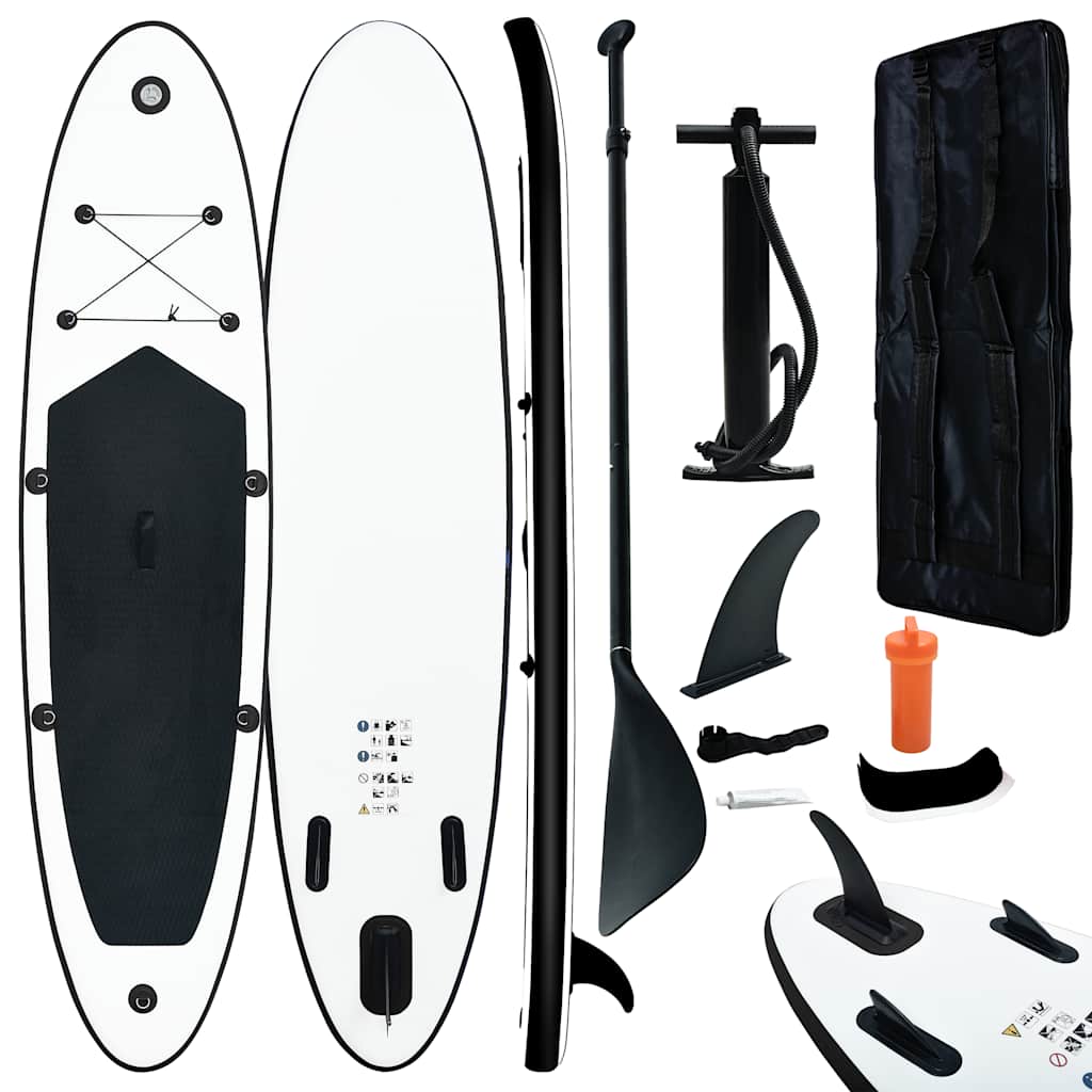 Aufblasbares Stand Up Paddle Board Set Und Weiß