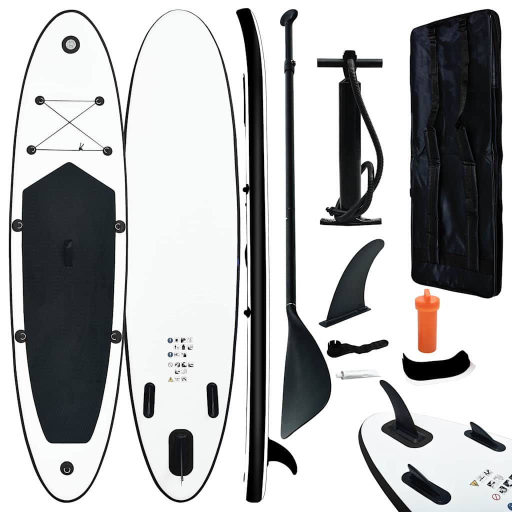 Sup-Board-Set Aufblasbar Und Weiß