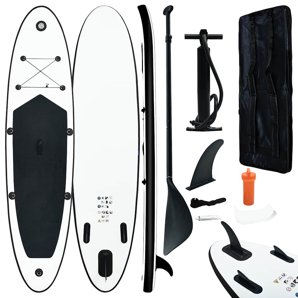 Aufblasbares Stand Up Paddle Board Set Und Weiß