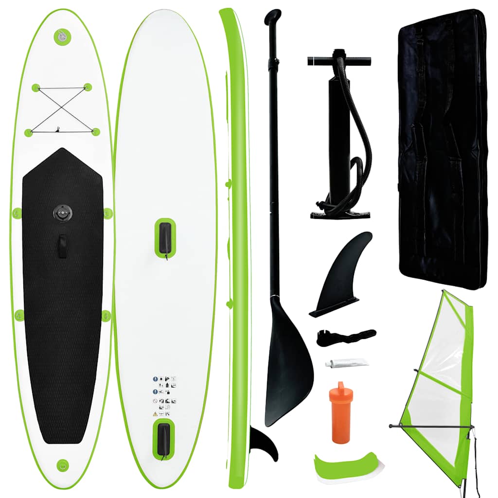 Aufblasbares Sup-Board Mit Segel Set Und Weiß