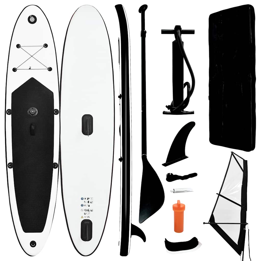 Aufblasbares Sup-Board Mit Segel Set Und Weiß