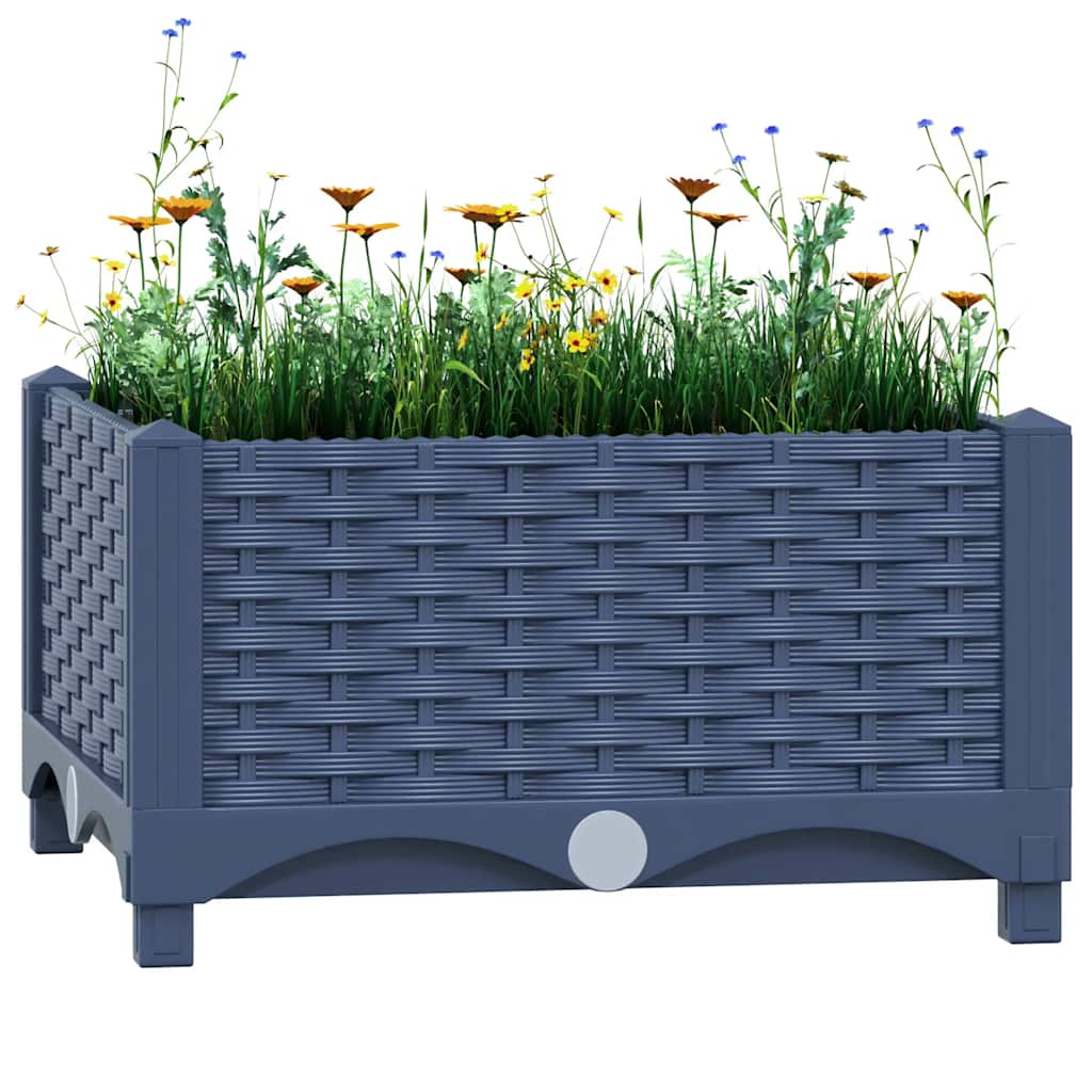 Hochbeet 40X40X23 Cm Polypropylen Blaugrau