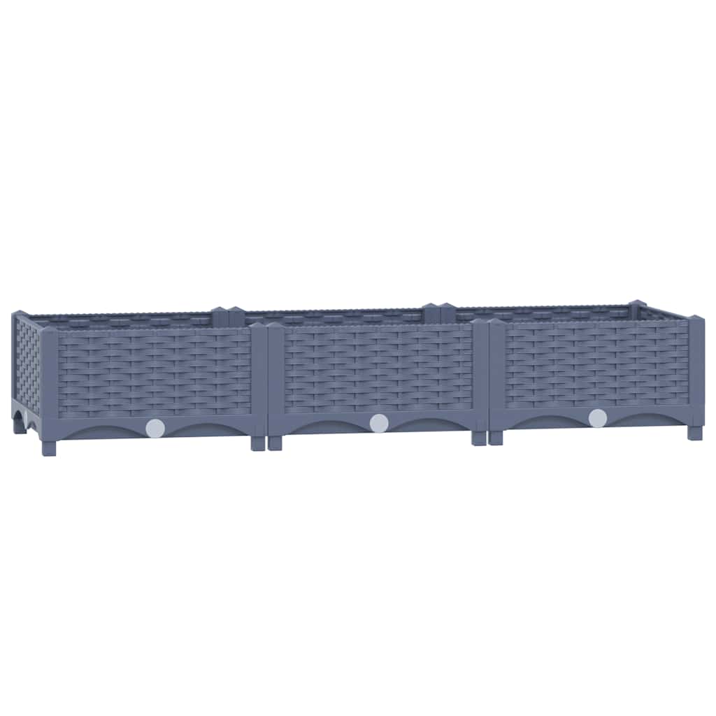Hochbeet 120X40X23 Cm Polypropylen Blaugrau