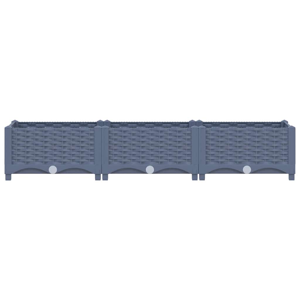 Hochbeet 120X40X23 Cm Polypropylen Blaugrau